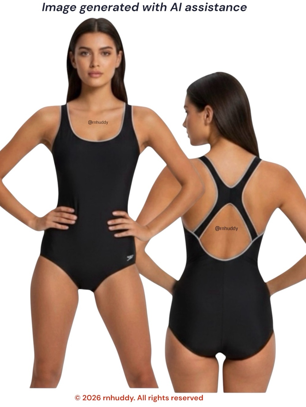 Speedo L black/white Ultraback One Piece Swimsuit